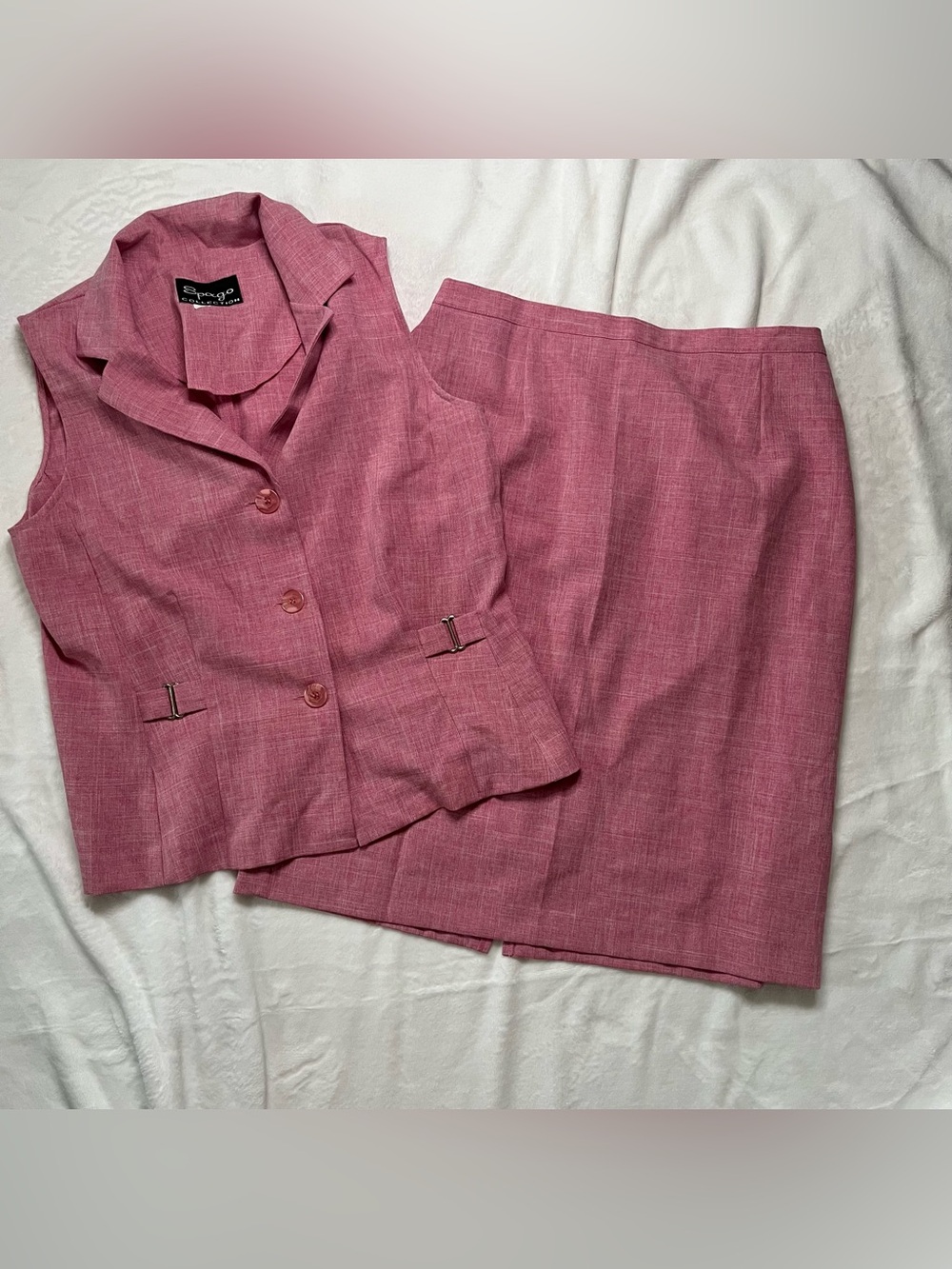 Spago Collection Women's Size 14 Two Piece Outfit Office Siren Pink